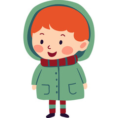 Cute cartoon vector flat child