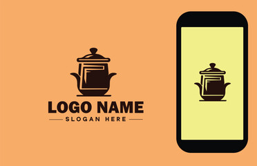 Kitchenware Brand icon Cookware brand Kitchen utensil manufacturer Culinary equipment label flat logo sign symbol editable vector
