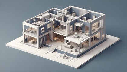 3d view of house model