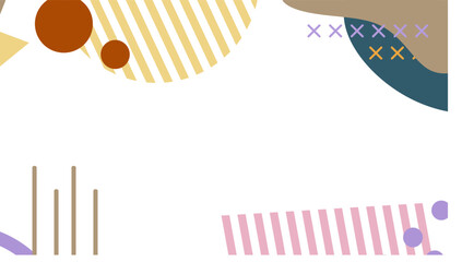 Colored memphis background, memphis texture with empty area