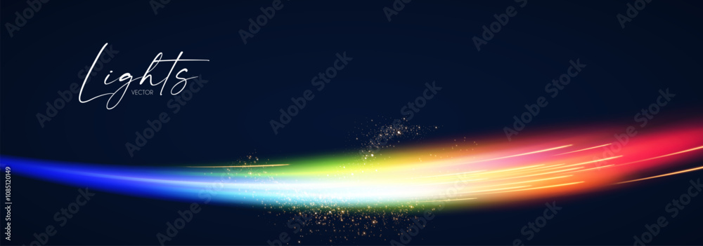Canvas Prints motion light effect. shining magic background and liquid speed light.