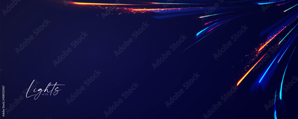 Canvas Prints motion light effect. shining magic background and liquid speed light.