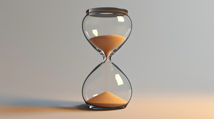 Hourglass countdown symbolizing passing time