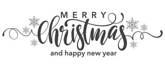 merry christmas lettering, Merry christmas hand lettering calligraphy isolated on transparent background. Vector holiday illustration element. Merry Christmas script calligraphy