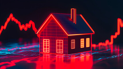 Real estate market trends analysis digital environment 3d visualization modern concept urban viewpoint