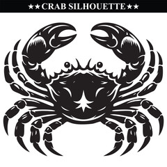 Crab silhouette vector illustration design