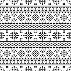 Geometeric seamless ethnic pattern background design vector in black white color. Traditional aztec pattern design. Seamless pattern 0120A10