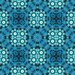 Seamless square carpet pattern. The texture is abstract. The background is abstract endless