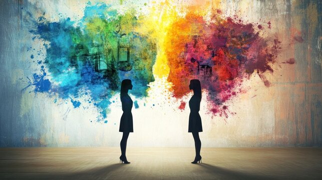 Creative and analytical thinking concept.