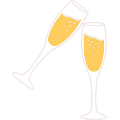 Cheers Glass Illustration