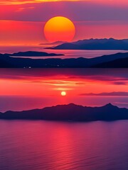 sunset relax orange summer background