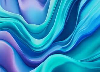 Obraz premium Fluid, swirling shapes in shades of blue and purple create a visually appealing abstract image
