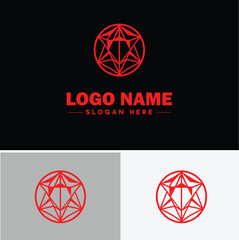 Gemstone icon Precious stone Jewel Mineral flat logo sign symbol editable vector