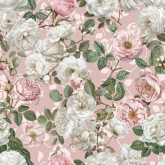 Lovely and Beautiful Spring Flowers Pattern for Fabric, Wallpaper, and More