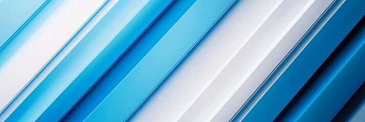 Obraz premium Abstract Blue and White Diagonal Lines Background - Modern, clean, dynamic, technological, and corporate design. Perfect for websites, presentations, and more.
