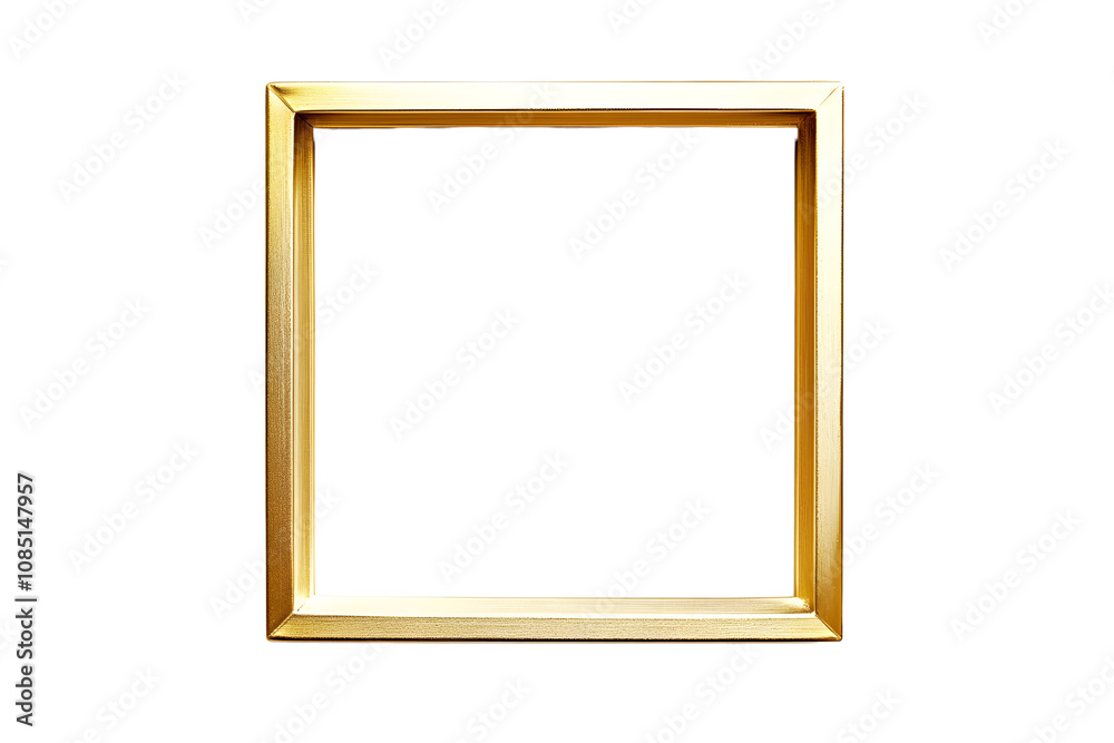 Canvas Prints minimal gold square picture frame isolated on white background