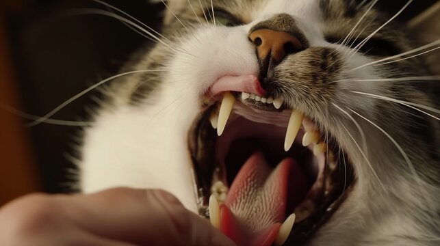 Veterinarian carefully examining a cat’s teeth by gently opening its mouth. Care,  trust, bond,veterinary care, dental, oral health,animal welfare, animal lover,animal healthcare,pet wellness