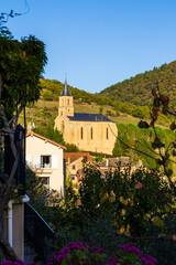 Church of Saint-Christophe by the Tarn in the Village of Peyre (Aveyron)
