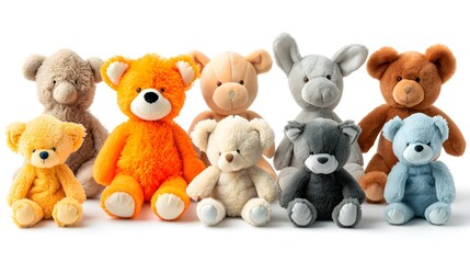 Adorable stuffed animals in a cozy display