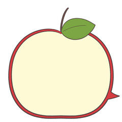 かわいいりんごの吹き出し