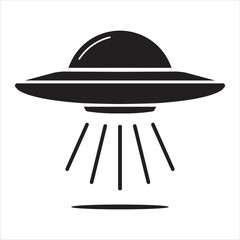 Ufo in space icon.