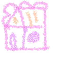 Pink glitter house
