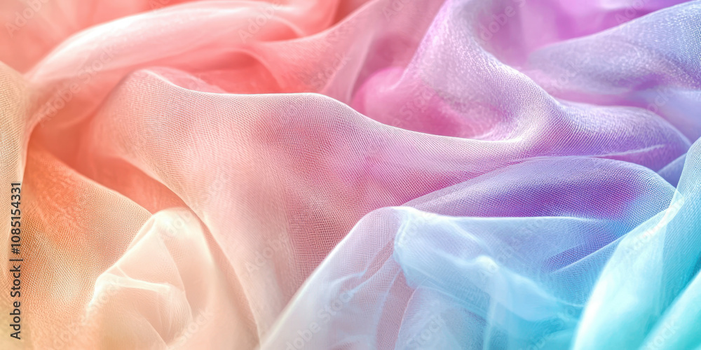 Poster a colorful piece of fabric with a rainbow pattern