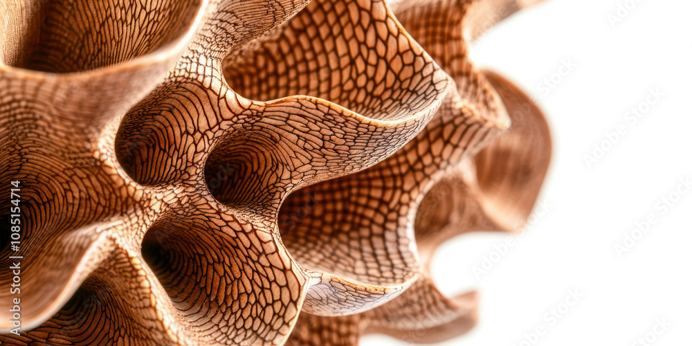 Poster a piece of art with a brown and white color scheme