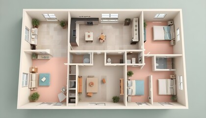 3d view of house model