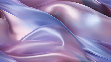 Obraz premium Glistening turquoise and white tulle fabric shines in the sunlight, with diagonally draped folds creating a seamless macro texture.