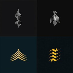 A contemporary logo design showcasing an upward arrow intertwined with a minimalist signal wave, representing connectivity and progress.