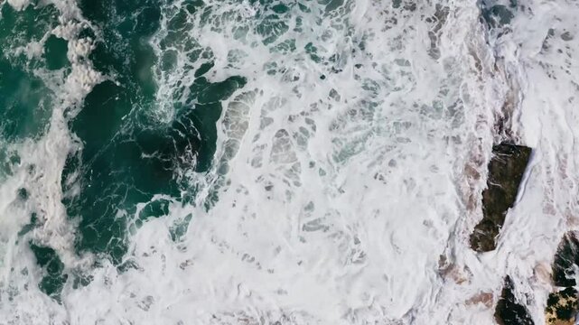Massive water flowing and wave