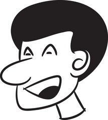 Male Face Comic Avatar Illustration
