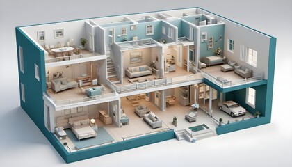 3d view of house model