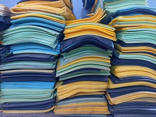 Piles of foam for mattresses, chairs and others