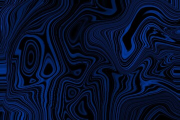 Fototapeta premium Black and Blue Liquid Marble Texture Background