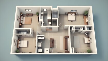 3d view of house model