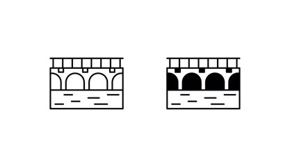 Obraz premium Bridge icon design with white background stock illustration