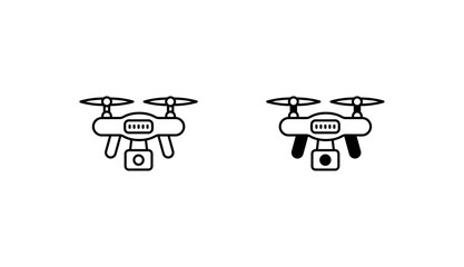 Drone icon design with white background stock illustration