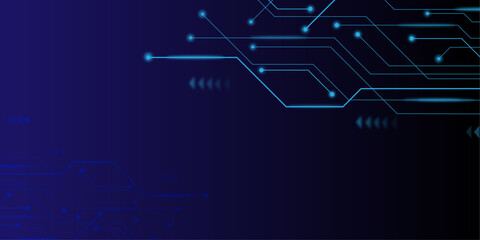 Vectors Abstract connecting dark blue lines and dots., Social networking, network connection and global communication technology background