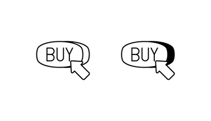 Buy Button icon design with white background stock illustration