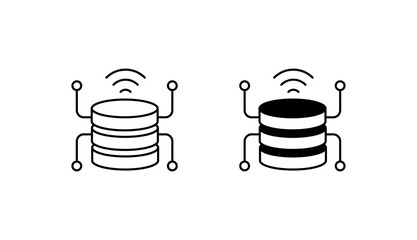 Data Stream icon design with white background stock illustration