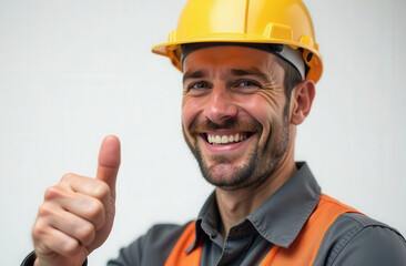 advertising photo portrait of a builder