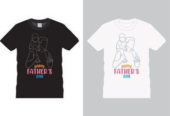 Happy Father's Day t shirt Design print ready template.