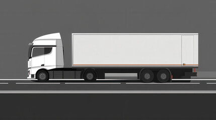 Modern Heavy European Truck in Realistic Style