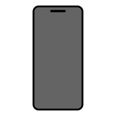 シンプルなスマホのイラスト ベクター 枠 黒