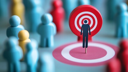 Illustration of targeted advertising strategies with analytics and demographic data displayed 