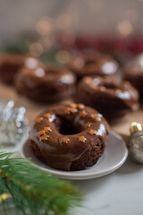 gingerbread chocolate donuts for christmas
