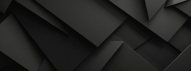 Obraz premium Abstract black background with subtle gradients for design, featuring white space in the center for text. Ideal for minimalist banners and geometric wallpapers.