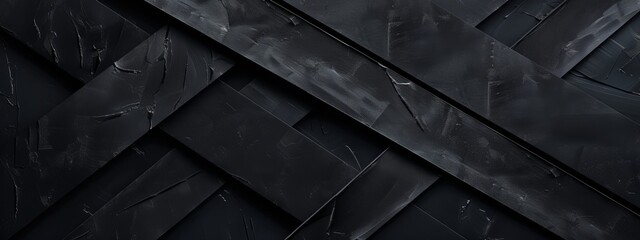 Abstract black lines and shapes on a dark background. Geometric design for banner template with white space in the center for text. Minimalist wallpaper with copy space.